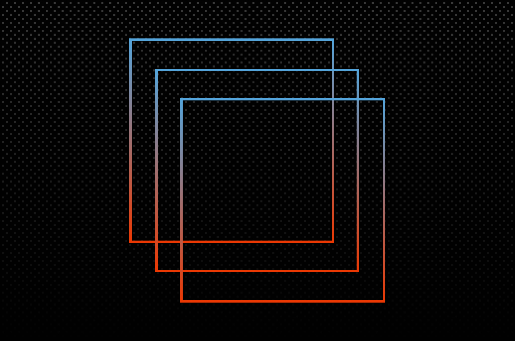 Abstract art that features 3 squares on top of each other
